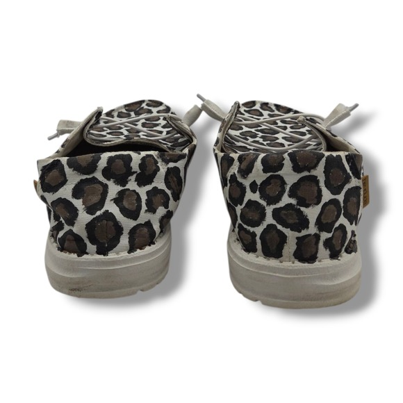 Hey‎ Dude Wendy Shoes Womens 12 Leopard Chambray White - Picture 6 of 9